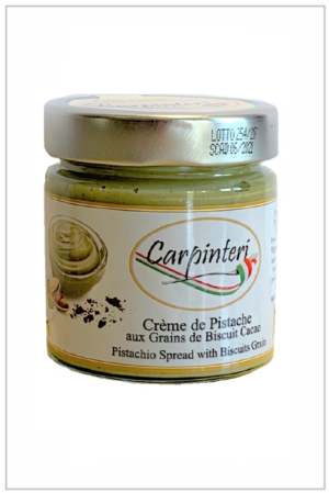 Tartinade Crème de Pistache avec brisure de biscuit de chocolat
