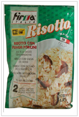 Risotto aux porcini prêt à cuire