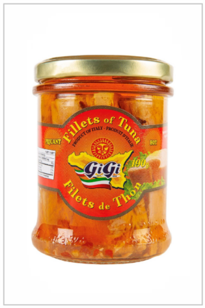 Filets de Thon dans l'huile d'olive piquante